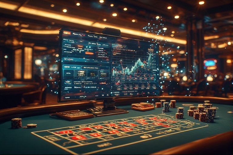 Live baccarat betting environment with a fast USDT crypto transaction visualized as real-time data flow